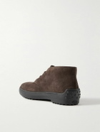 Tod's - Logo-Debossed Suede Chukka Boots - Brown