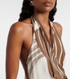 SIR Almara printed silk wrap dress
