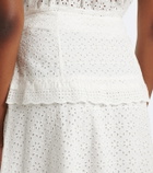 Ulla Johnson Violetta broderie anglaise midi skirt