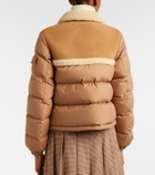 Moncler Aurore shearling-trimmed down jacket