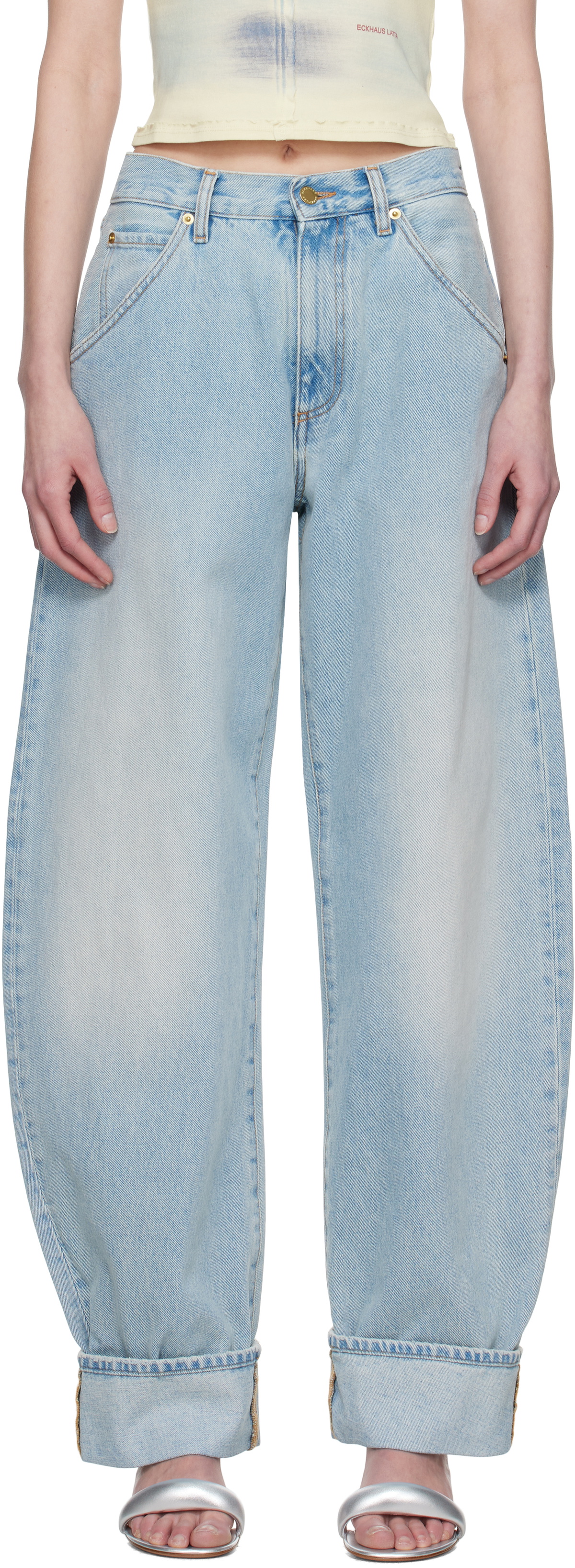 DARKPARK Blue Khris Barrel Leg Jeans