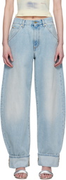 DARKPARK Blue Khris Barrel Leg Jeans