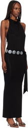 Conner Ives Black Jersey Halter Maxi Dress