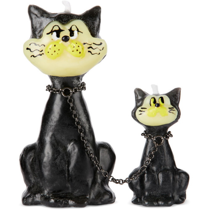Photo: Olga Goose Candle Black and Yellow Thief Cats Candle Set
