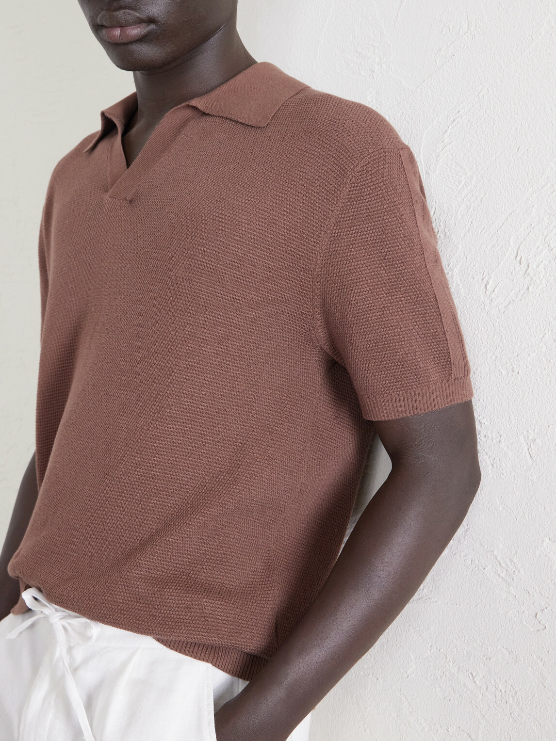 Frescobol Carioca - Rino Knitted Cotton Polo Shirt - Brown