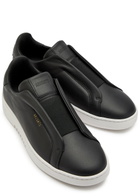 Axel Arigato Dice Laceless Leather Sneakers Black And White