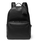 Valentino - Valentino Garavani Rockstud Pebble-Grain Leather Backpack - Men - Black