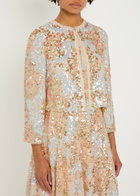 Needle & Thread Baroque Sequin-embellished Tulle Jacket Cream