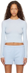 SKIMS Blue New Vintage Cropped Long Sleeve T-Shirt