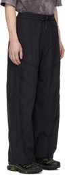 Juun.J Black Nylon Zip Trousers