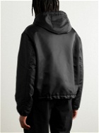 LOEWE - Leather-Trimmed Shell Hooded Jacket - Black