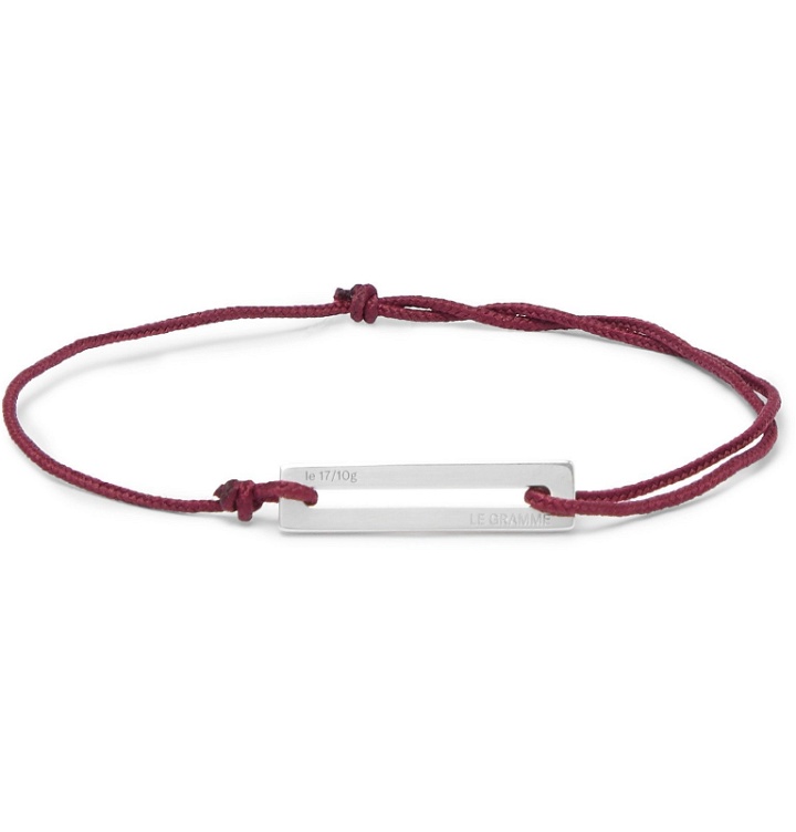 Photo: Le Gramme - Le 17/10 Cord and Sterling Silver Bracelet - Burgundy
