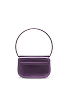 Diesel 1DR-Iconic shoulder bag in mirrored leather - Shoulder Bags Womens in Violet