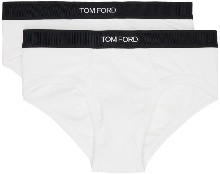 Photo: TOM FORD Two-Pack White Briefs