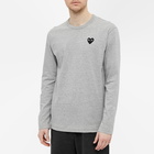 Comme des Garçons Play Men's Long Sleeve T-Shirt in Grey/Black