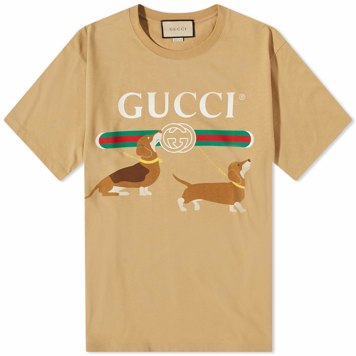 Photo: Gucci Men's Dog T-Shirt in Camel