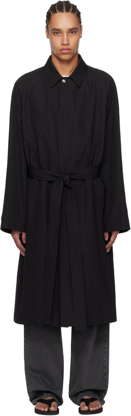 Photo: The Row Black Eugene Coat