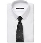 Alexander McQueen - 8cm Embroidered Prince Of Wales Checked Silk-Jacquard Tie - Gray