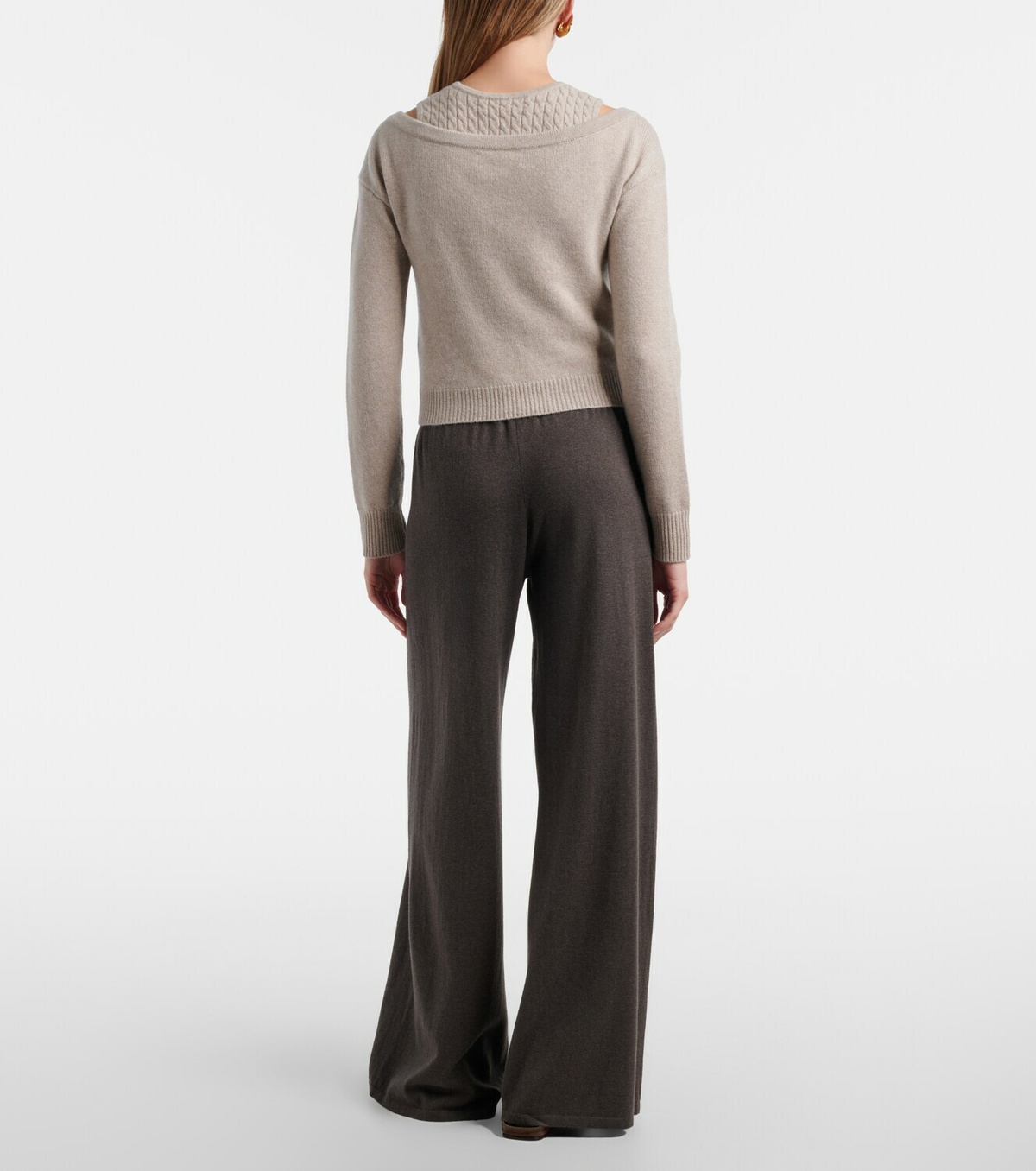 Lisa Yang Aina cotton and cashmere wide-leg pants