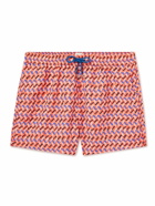 Paul Smith - Straight-Leg Mid-Length Printed Recycled Swim Shorts - Orange