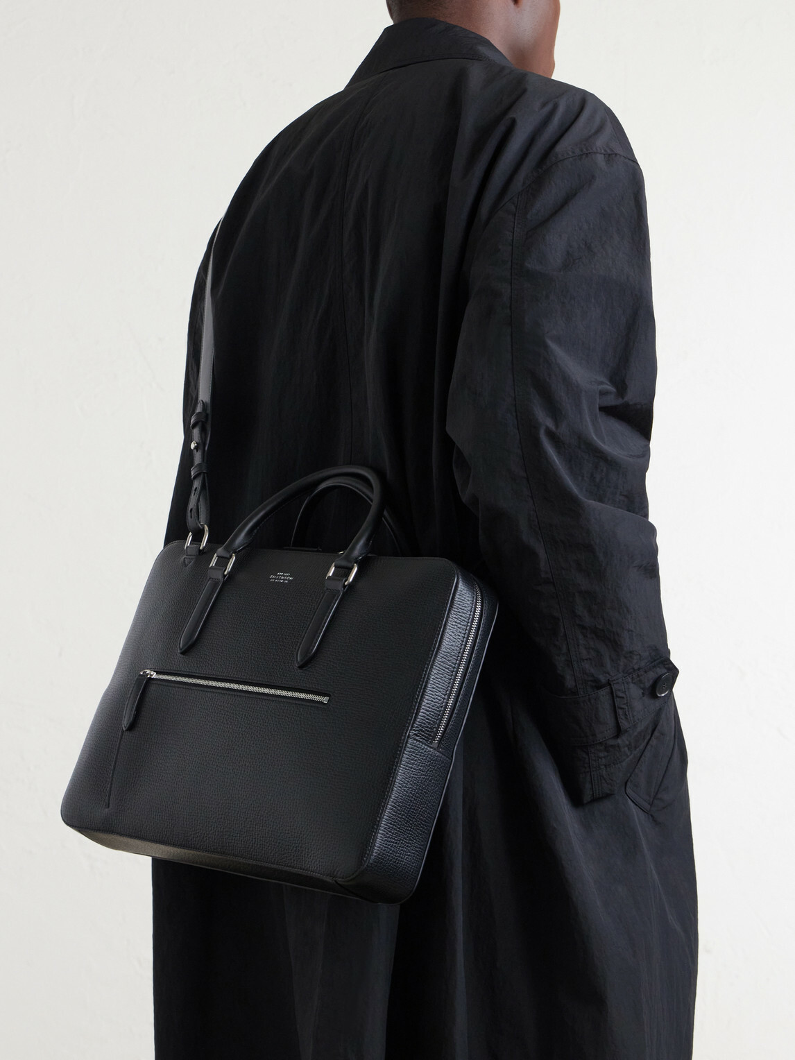Smythson - Slim Full-Grain Leather Briefcase