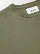 WTAPS - Logo-Embroidered Cotton-Jersey Sweatshirt - Green