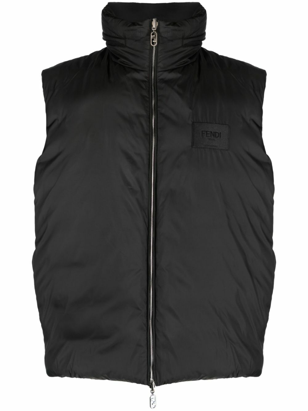 Fendi Black Wool Forever Fendi Vest Fendi