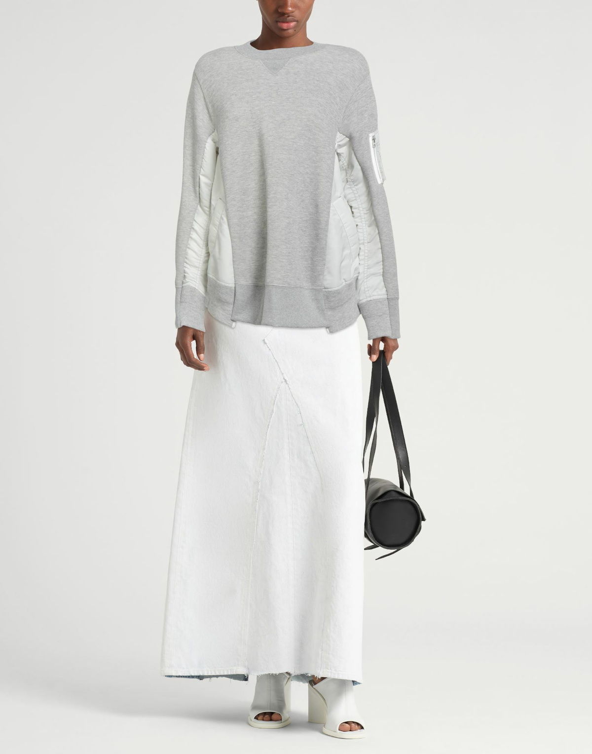 Sacai Womens Sweatshirt in Grey