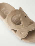 LOEWE - Paula's Ibiza Ease Monogram Suede Slides - Neutrals