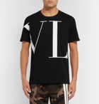 Valentino - Logo-Print Cotton-Jersey T-Shirt - Men - Black