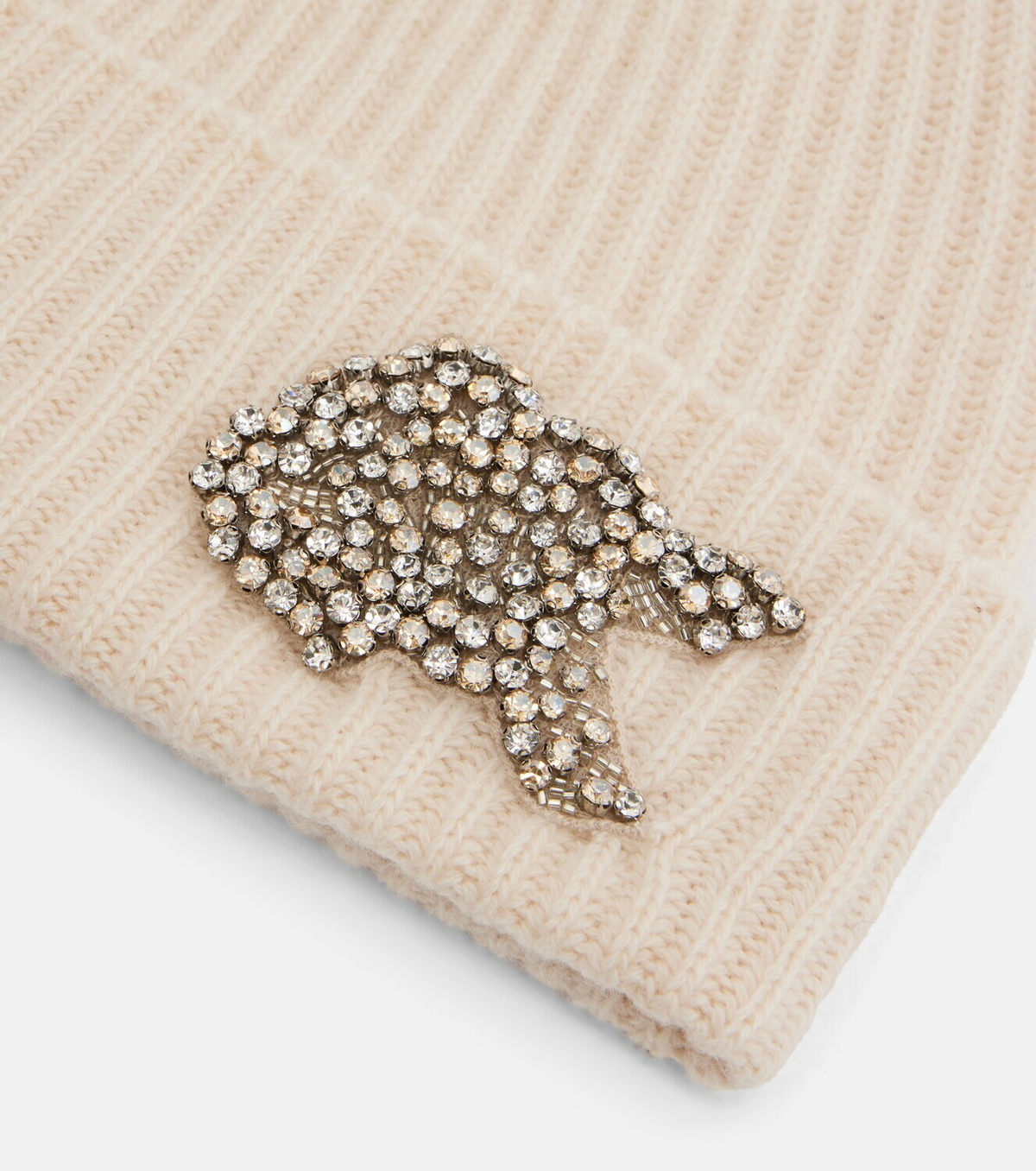 Erdem Embellished cashmere beanie