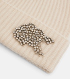 Erdem Embellished cashmere beanie