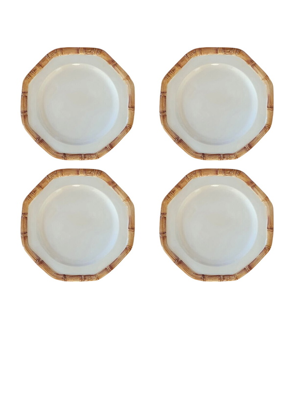 Photo: Les-Ottomans Set Of Four Bamboo Dinner Plates