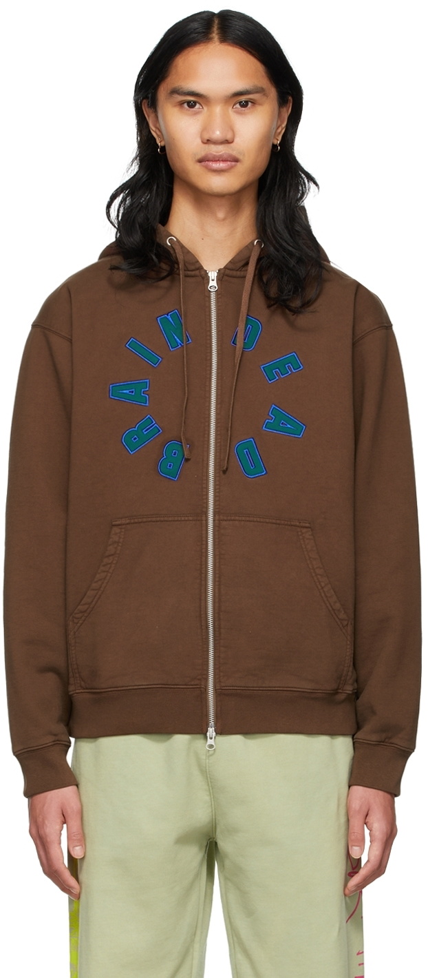 Brain Dead Brown Collegiate Hoodie Brain Dead