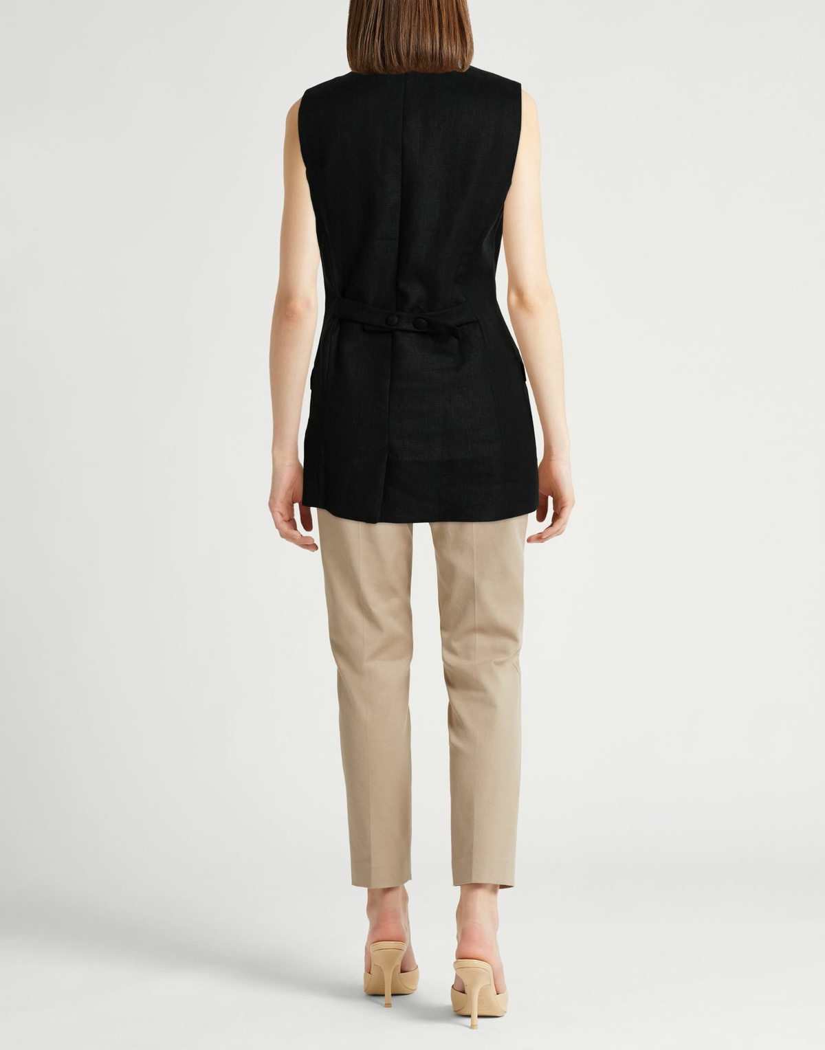 Faithfull Womens Tailored Vest in Black