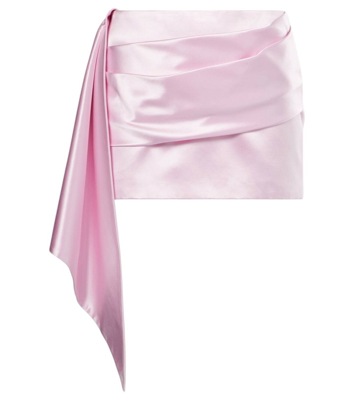 Photo: Alex Perry Draped asymmetric duchess satin miniskirt