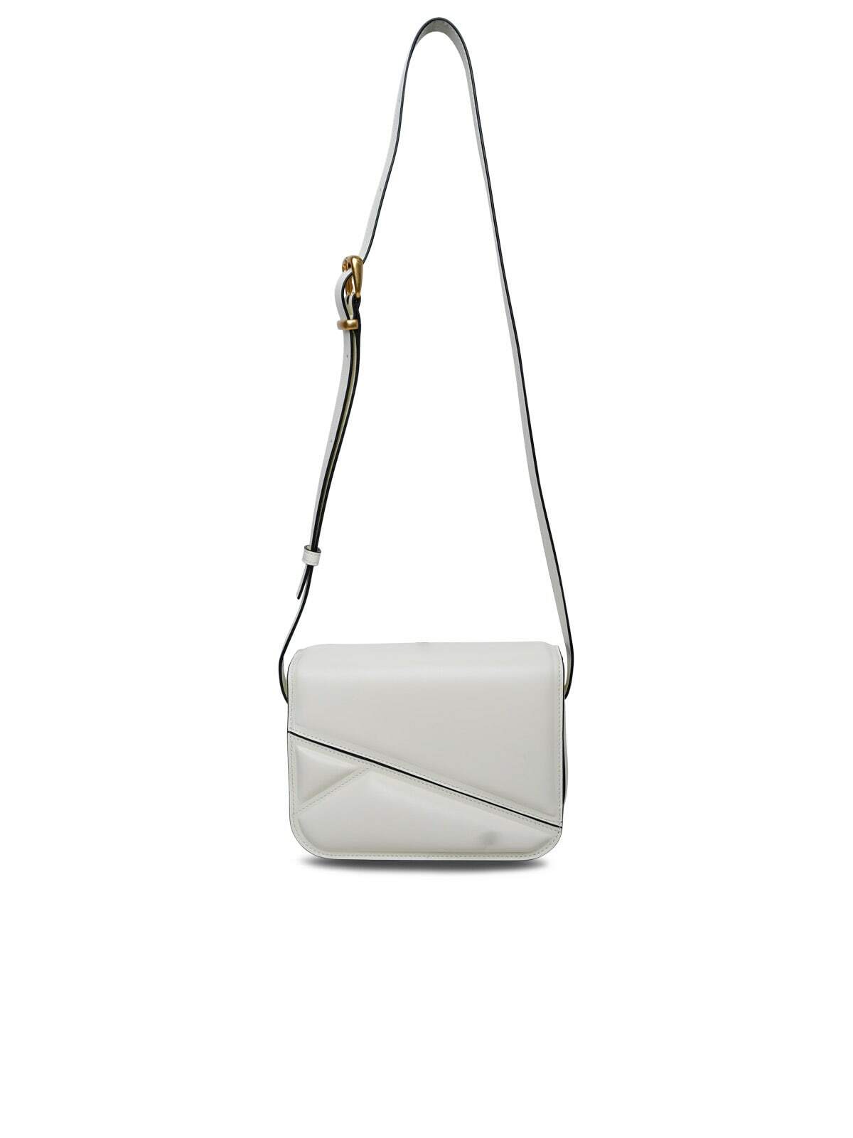 Wandler Medium oscar Trunk Bag In White Calf Leather