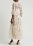 Needle & Thread Dragonfly Garden Embroidered Tulle Gown Cream
