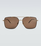 Gucci - Square-frame metal sunglasses