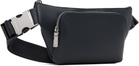 BOSS Navy Leather Belt Bag