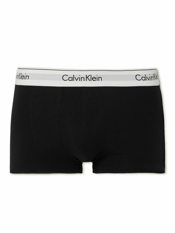 Photo: Calvin Klein Underwear - Three-Pack Stretch-Cotton Boxer Briefs - Black