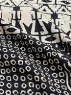 YMC - Malick Convertible-Collar Printed Twill Shirt - Black