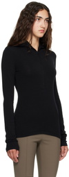 Mugler Black Column Jersey Jacket