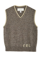 Erl Logo-intarsia Wool-blend Vest Grey