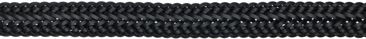 System Black Weaving Leather Belt