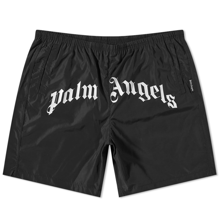 Photo: Palm Angels Curved Logo Swim Short