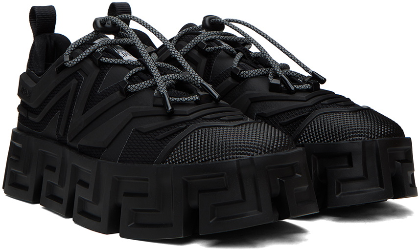 Versace Black Greca Labyrinth Sneakers Versace