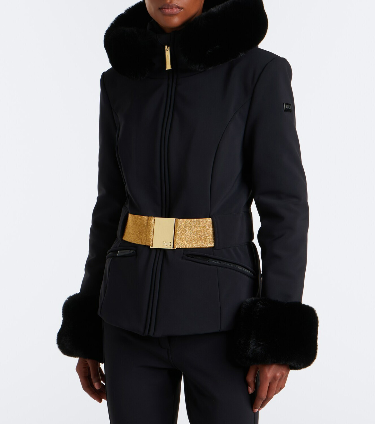Goldbergh Giselle belted hooded technical ski jacket