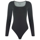 Nike Women's Form Longsleeve Bodysuit in Black/Smoke Grey