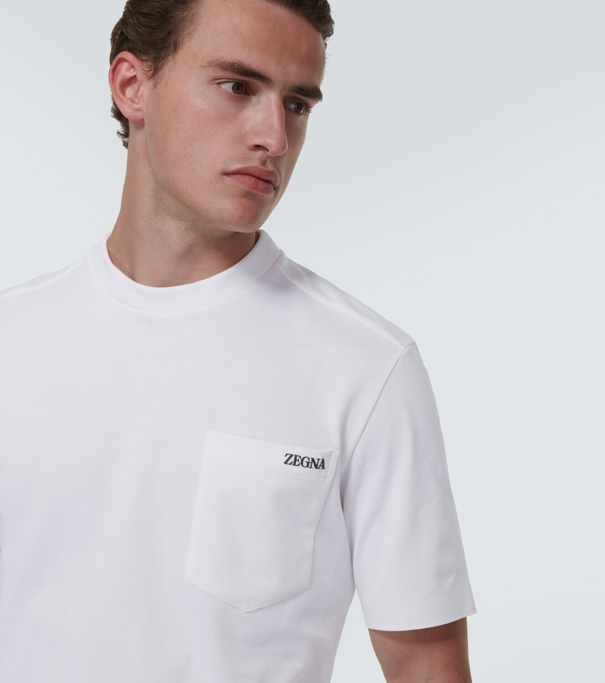 【Zegna】ロゴコットンジャージTシャツ Zegna Logo cotton jersey T-shirt Zegna
